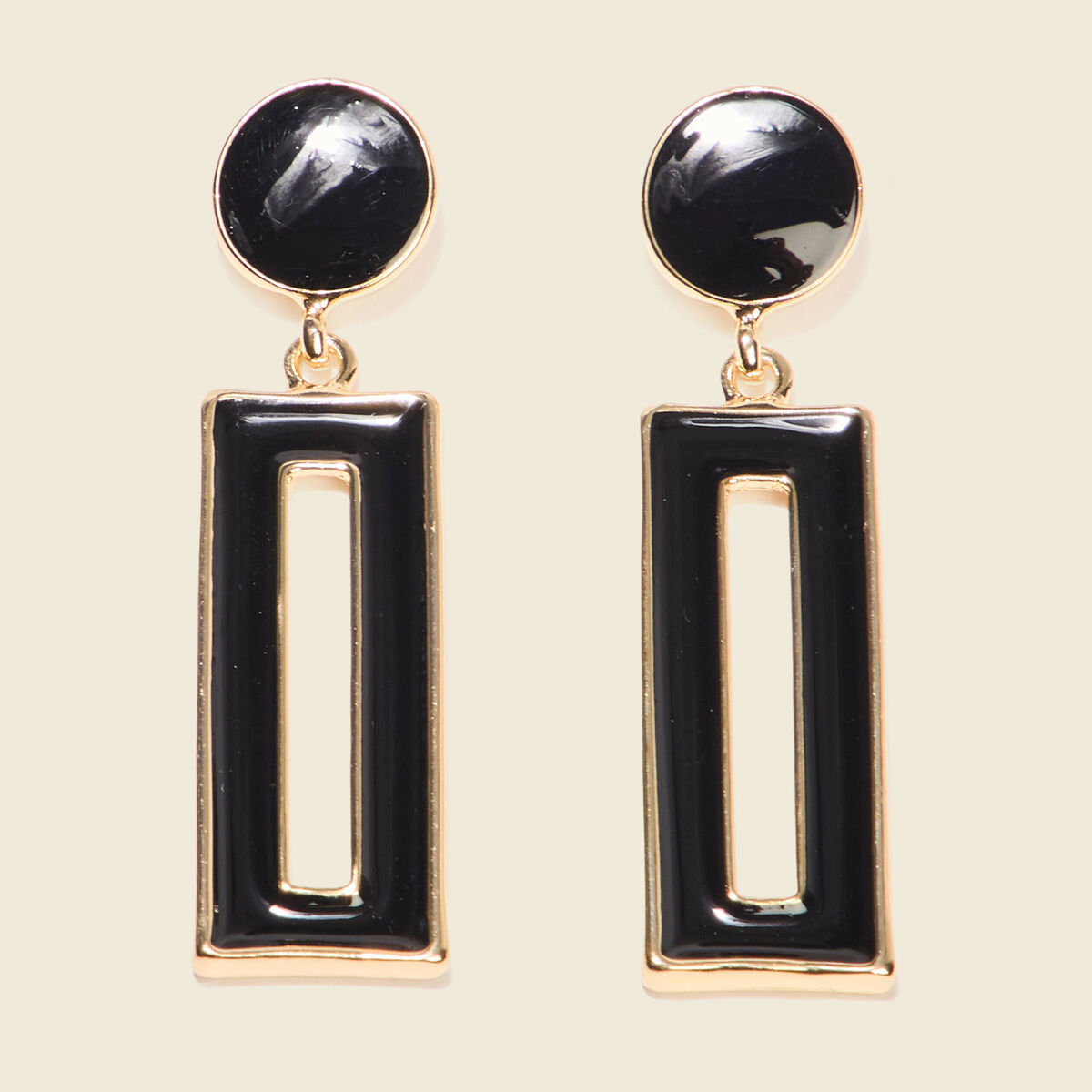 Boucles d'oreilles pendantes noir femme