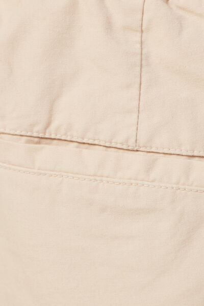 Jogger droit bas resserré beige homme