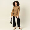 Veste saharienne cintrée vert kaki femme