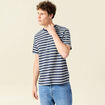 T-shirt manches courtes bleu marine homme