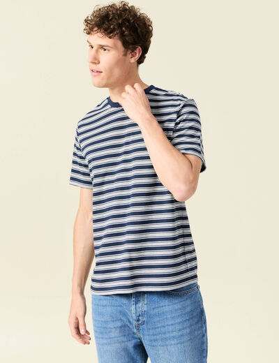 T-shirt manches courtes bleu marine homme