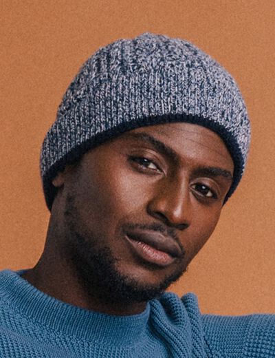 Bonnet fabriqu&eacute; en France bleu fonc&eacute; homme