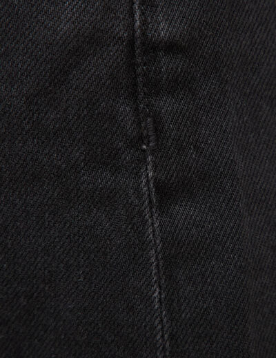 Jeans loose en coton denim gris femme