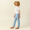 T-shirt asymétrique manches courtes ecru femme