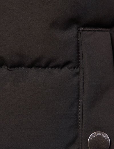 Doudoune à capuche cachée noir homme
