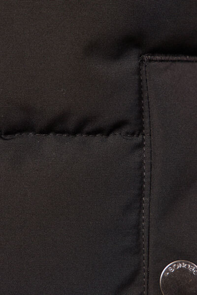 Doudoune à capuche cachée noir homme