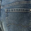 Jeans large taille haute bleu femme