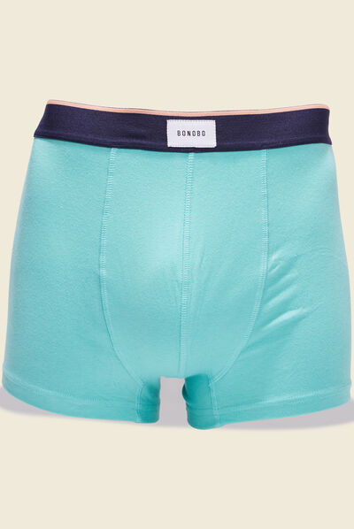 Lot 2 boxers bleu turquoise homme