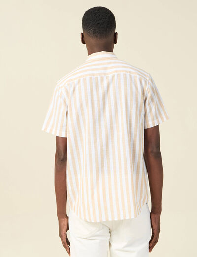 Chemise manches courtes beige homme