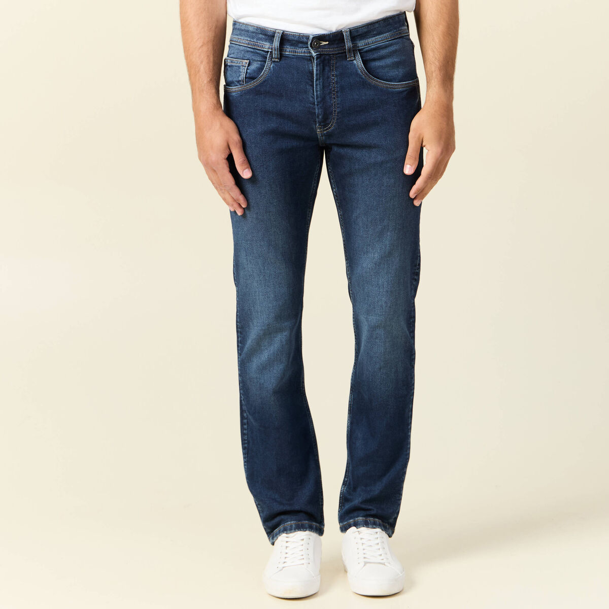 Jeans straight homme denim brut homme