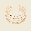 Bracelet jonc martelé couleur or femme