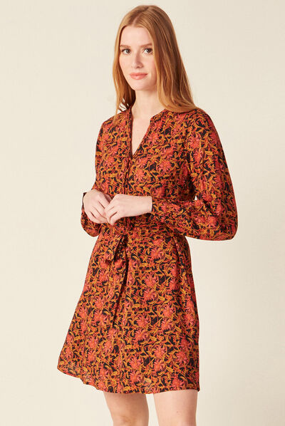 Robe droite éco-responsable noir femme