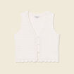 Gilet sans manches creme femme