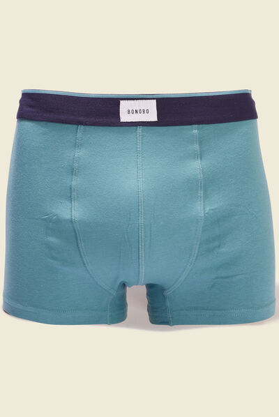 Lot 2 boxers bleu pétrole homme