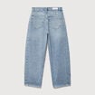 Jeans barrel taille haute 7/8&egrave;me denim bleach femme