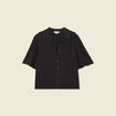 Chemise manches courtes noir femme
