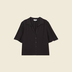 chemise manches courtes noir femme Chemise manches courtes noir femme