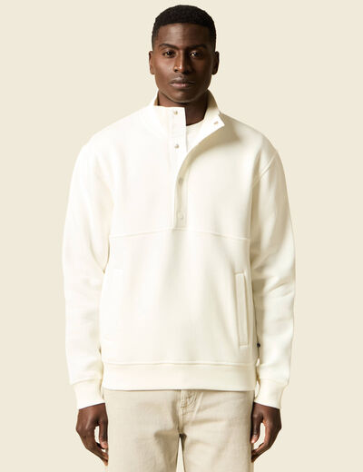 Sweat manches longues ecru homme