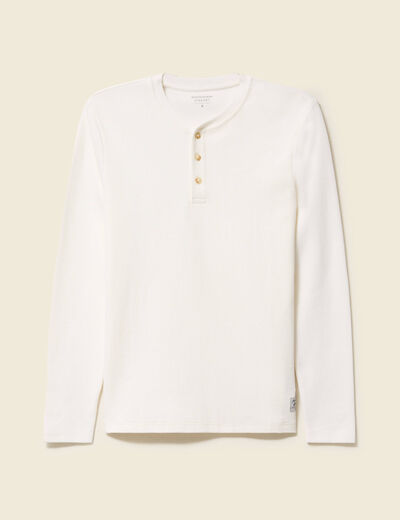 T-shirt manches longues ecru homme
