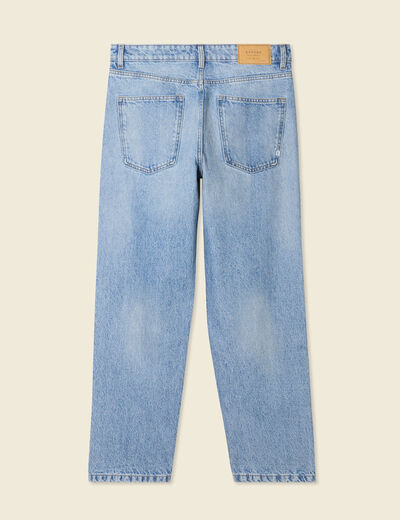 Jeans large relaxed denim bleach homme