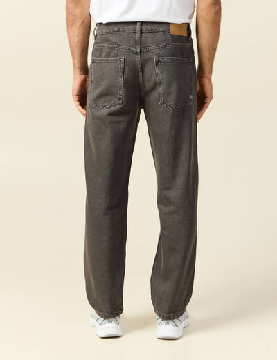 Jeans large longueur 32 en coton marron homme