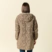 Parka longue à capuche camel femme