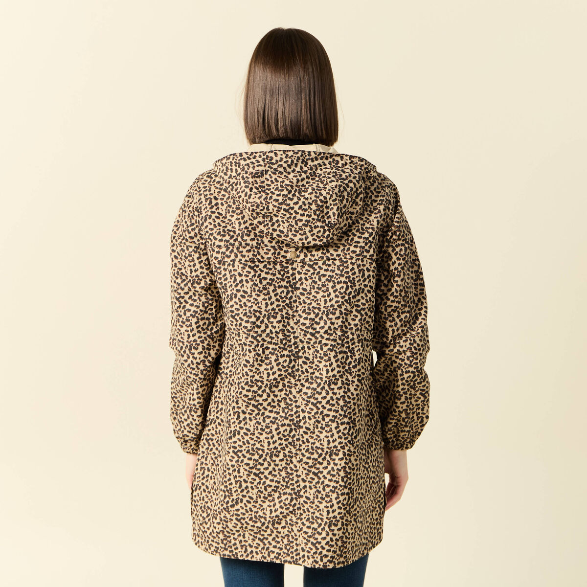 Parka longue à capuche camel femme