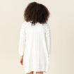 Gilet long ajouré ecru femme