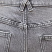 Jeans straight 7/8&egrave;me taille haute denim gris femme