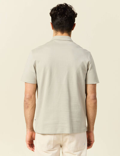 Polo manches courtes beige homme