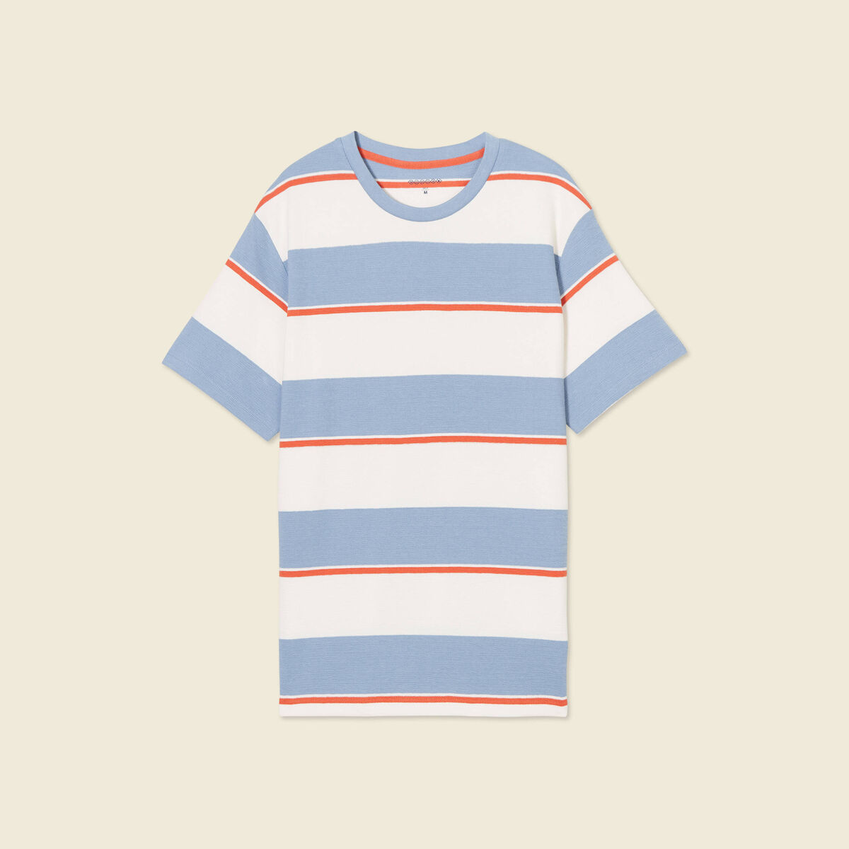 T-shirt manches courtes bleu gris homme