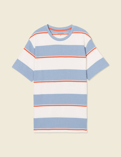 T-shirt manches courtes bleu gris homme