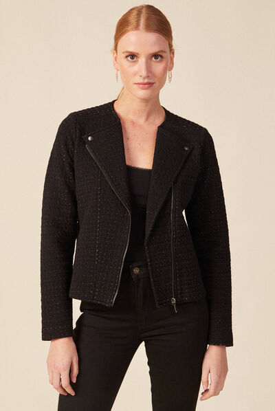 Gilet manches longues noir femme