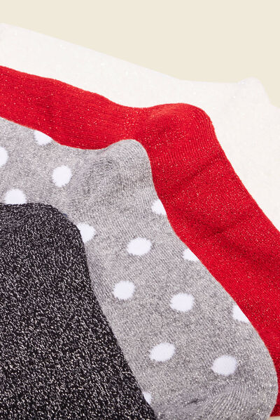 Lot 4 paires de chaussettes multicolore femme