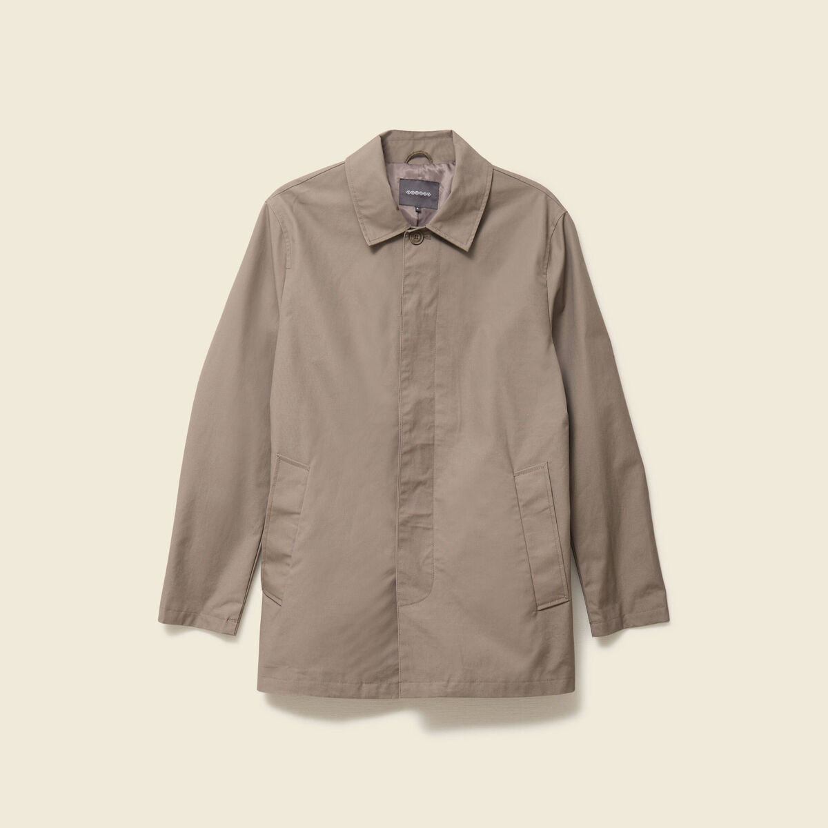 Trench en coton doubl&eacute; taupe homme