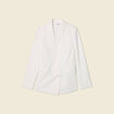 Veste esprit blazer droite ecru femme