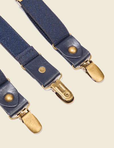 Bretelles bleu marine homme