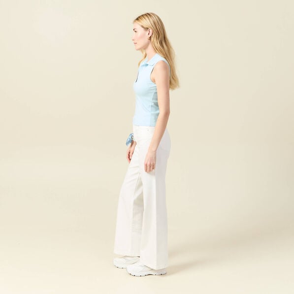 polo sans manches bleu pastel femme Polo sans manches bleu pastel femme