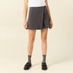 Jupe-short taille haute gris femme