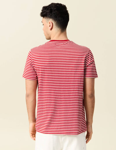 T-shirt manches courtes rouge foncé homme