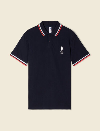 Polo manches courtes bleu marine homme