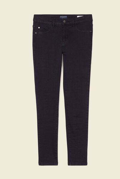 Jeans skinny 7/8ème denim noir femme