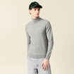 Pull droit court manches longues gris homme