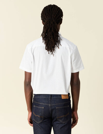 Chemise manches courtes blanc homme