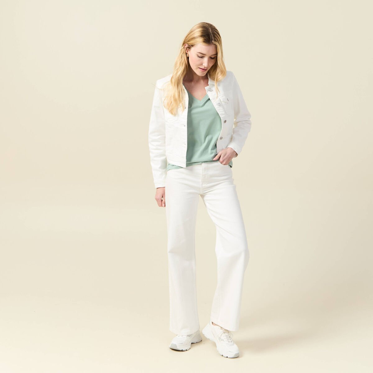 T-shirt manches courtes vert pastel femme