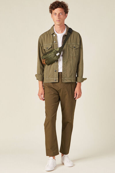 Pantalon chino taupe homme