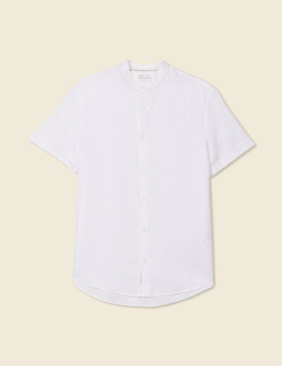 Chemise manches courtes blanc homme