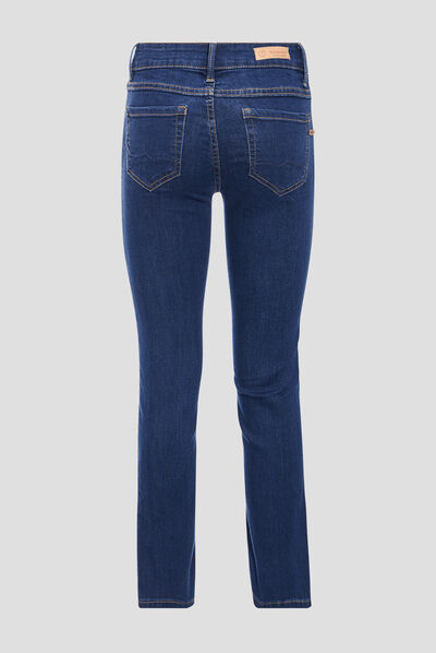Jeans regular 7/8ème denim brut femme