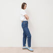 Jeans mom 7/8&egrave;me bleu clair femme