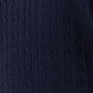 Polo avec torsade et c&oelig;ur brod&eacute; bleu marine femme